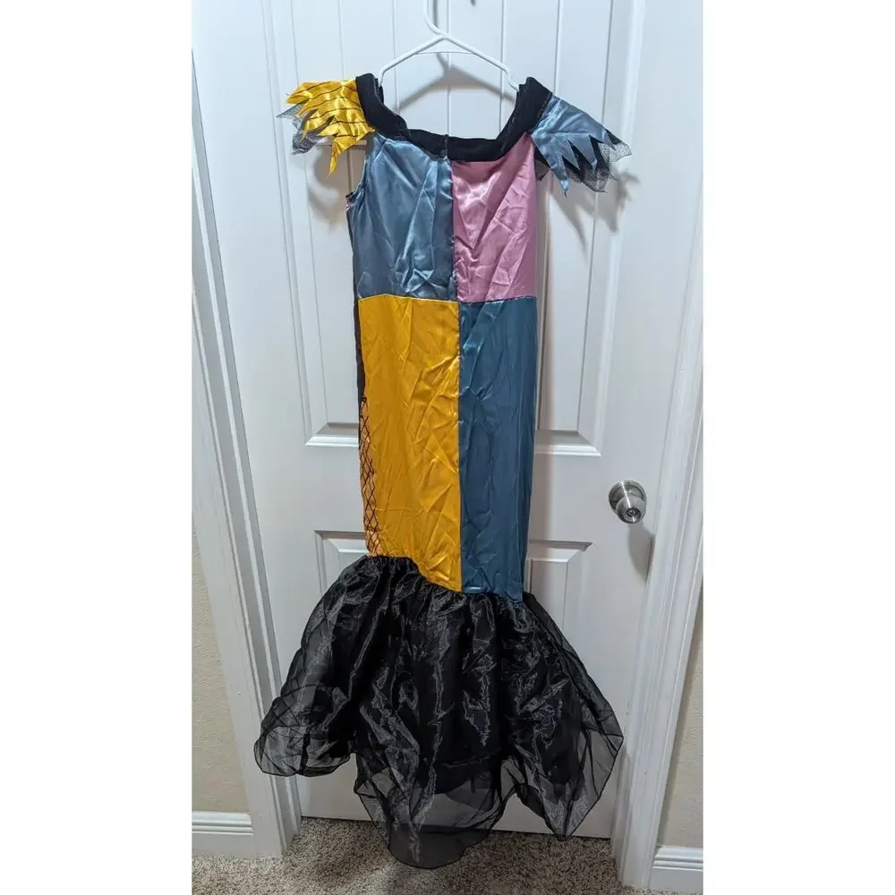 Disney The Nightmare Before Christmas Girls M 8-10 Sally Halloween Costume Dress - Picture 5 of 7